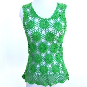 Vintage Boho Chic Floral Crochet Top